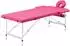vidaXL Massageliege klappbar, 2-Zonen, Aluminium, rosa (110194)