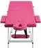vidaXL Massageliege klappbar, 2-Zonen, Aluminium, rosa (110194)