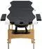 vidaXL Massageliege klappbar, 3-Zonen, Holzgestell, schwarz/weiß (110212)