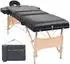 vidaXL Massageliege 3 Zonen, tragbar, 10cm Polsterung, schwarz (110153)