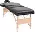 vidaXL Massageliege 3 Zonen, tragbar, 10cm Polsterung, schwarz (110153)