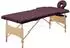 vidaXL Massageliege klappbar 2-Zonen mit Holzgestell bordeaux-lila (110187)