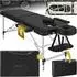 TecTake Massageliege klappbar, 2 Zonen, Aluminium, schwarz