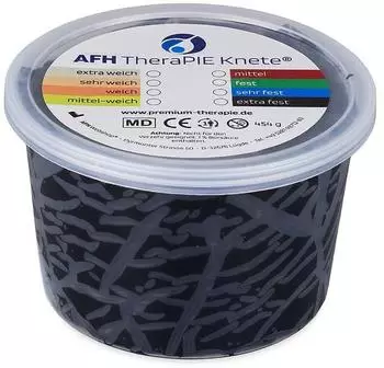 AFH Webshop TheraPIE Knete Therapieknetmasse, extra fest, schwarz, 454g