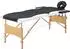 vidaXL Massageliege klappbar, 2-Zonen, Holzgestell, schwarz/weiß (110204)