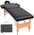 vidaXL Massageliege 2-Zonen klappbar 10cm schwarz (110151)