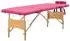 vidaXL Massageliege klappbar, 4-Zonen, Holzgestell, rosa (110191)