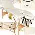 TecTake Massageliege Daniel klappbar, 3 Zonen, Holz, beige (Daniel)