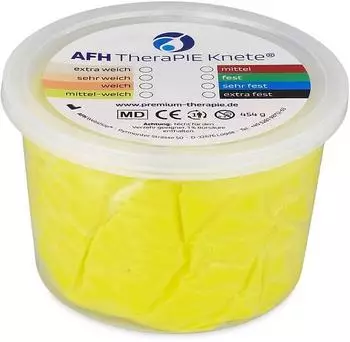 AFH Webshop Therapieknete, gelb, mittel-weich, 454g