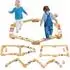 AIYAPLAY Balancebalken-Kinderset aus Holz, zweiseitig, mit Balanciersteinen, 3-8 Jahre