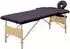 vidaXL Massageliege klappbar, 2 Zonen, Holzgestell, lila (110186)