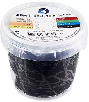 AFH Webshop TheraPIE Knete&reg; Knetmasse extra fest, schwarz, 1,5kg