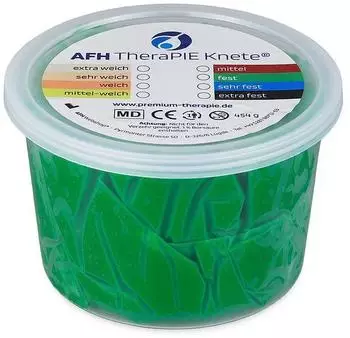 AFH Webshop TheraPIE Knete&reg; Handmuskeltrainer, gr&uuml;n, fest, 454g