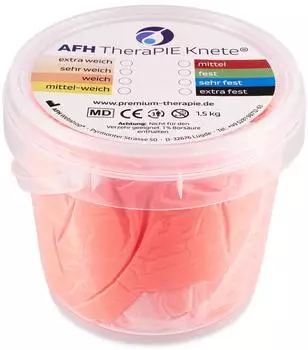 AFH Webshop TheraPIE Knete&reg; Therapieknete rot, mittel, 1,5kg