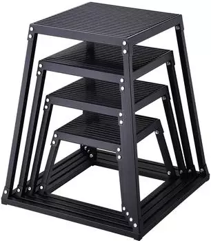 VEVOR Plyometrische Sprungbox 4-teilig 305/458/609/762mm schwarz (SS-B-12-18-24-30)