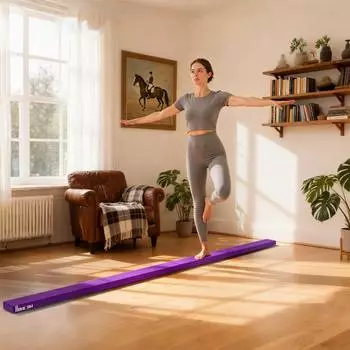 HomCom Schwebebalken klappbar 210cm, bis 120kg, violett