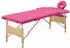 vidaXL Klappbare Massageliege 2-Zonen Holzgestell rosa (110185)