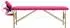 vidaXL Klappbare Massageliege 2-Zonen Holzgestell rosa (110185)