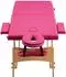 vidaXL Klappbare Massageliege 2-Zonen Holzgestell rosa (110185)