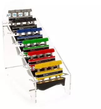 AFH Webshop FlexTrainer Color Fingertrainer 6er-Set mit Aufbewahrungsdisplay (1781610-15)