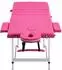vidaXL Massageliege, klappbar, 3 Zonen, Aluminium, rosa (110197)