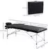 HomCom Massageliege 2 Zonen, klappbar, höhenverstellbar, Kunstleder, schwarz (700-077BK)