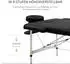 HomCom Massageliege 2 Zonen, klappbar, höhenverstellbar, Kunstleder, schwarz (700-077BK)