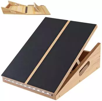 Relaxdays Schr&auml;gbrett Wadendehner 5-fach verstellbar, MDF, 150kg