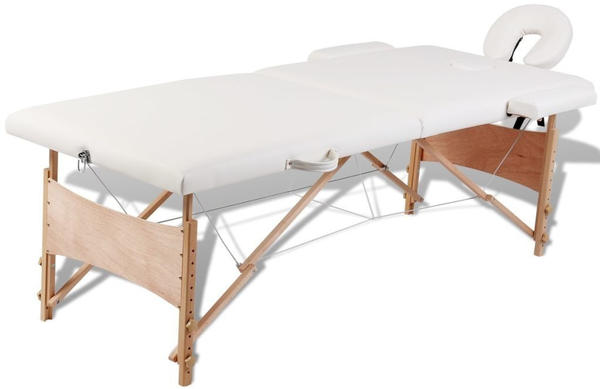vidaXL Therapy Table 2 Zones Wood white