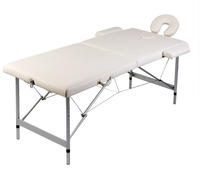 vidaXL Massageliege Klappbar 2-Zonen mit Aluminiumgestell Blau