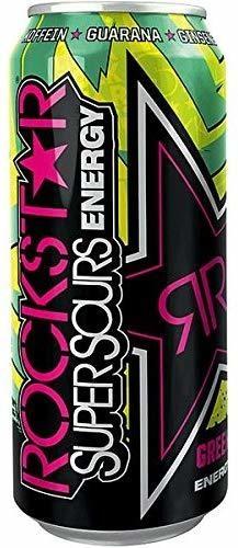 Rockstar Super Sours Energie Drink green apple 0,5l