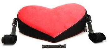 XR Brands Bondage Love Pillow - Black/Red