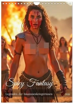 Calvendo Spicy Fantasy Legenden der Amazonenkriegerinnen (Wandkalender 2026 DIN A4 hoch) (ISBN: 978-3-516-28447-8)