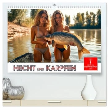 Calvendo Hecht und Karpfen (hochwertiger Premium Wandkalender 2026 DIN A2 quer), Kunstdruck in Hochglanz (ISBN: 978-3-457-33650-2)