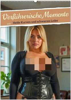 Calvendo Verführerische Momente Heiße Kurven und schwarzes Leder (Wandkalender 2026 DIN A2 hoch) Monatskalender / Kalender von pixs:sell pixs:sell/