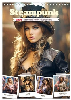 Calvendo Steampunk. Faszinierend schöne Frauenportraits (Wandkalender 2026 DIN A4 hoch) Monatskalender / Kalender von Rose Hurley/