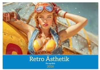 Calvendo Retro Ästhetik Pin-up Girls (Wandkalender 2026 DIN A3 quer), Monatskalender (ISBN: 978-3-516-61319-3)