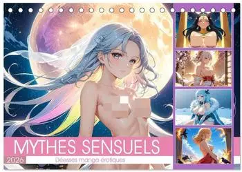 Calvendo Mythes Sensuels Déesses manga érotiques (Calendrier de bureau 2026 DIN A5 vertical), calendrier mensuel (ISBN: 978-3-516-70283-5)