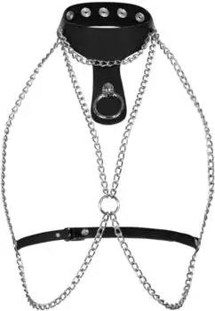 Rimba Kettentop mit Halsband Einheitsgr&ouml;&szlig;e Schwarz