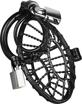Rimba Chastity Cage with 2 Locks 10cm black