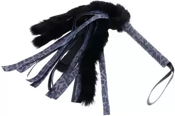 Sportsheets Cougar Kunstpelz Flogger marine-blau
