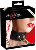 Bad Kitty Halsfessel - mit abnehmbarer Leine & Klettverschluss