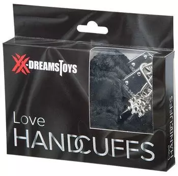 XX-DREAMSTOYS Liebes Handschellen mit Plüsch schwarz