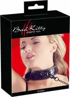 Bad Kitty Halsfessel mit Leine - weich gepolstert & verstellbar