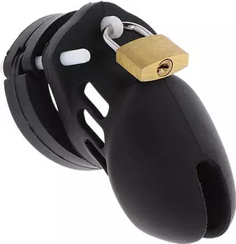 Hidden Desire Extreme Silikon Keuschheits-Käfig Größe S schwarz