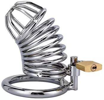 XX-DREAMSTOYS Metall Cock Cage in Schlangenform