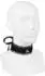 Rimba Satin Look Halsband mit O-Ring Schwarz One Size