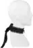 Rimba Satin Look Halsband mit O-Ring Schwarz One Size