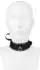Rimba Satin Look Halsband mit O-Ring Schwarz One Size