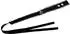 Rimba Satin Look Halsband mit O-Ring Schwarz One Size